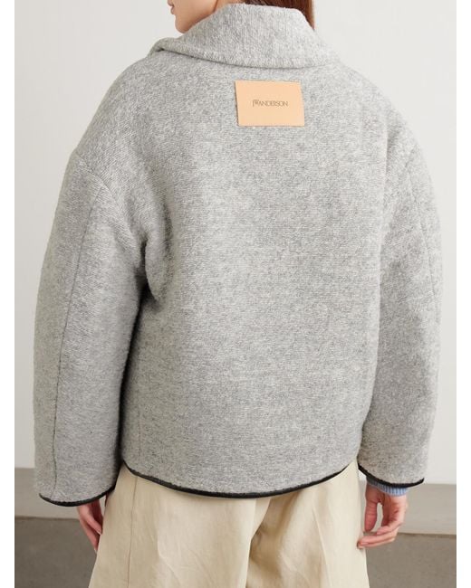 J.W. Anderson Gray Padded Wool-Blend Jacket