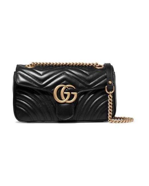 Gucci - Women's GG Marmont Camera 2.0 Mini Quilted Shoulder Bag - Black - Leather