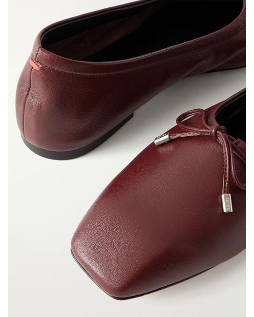 Aeyde Brown Nomi Leather Ballet Flats