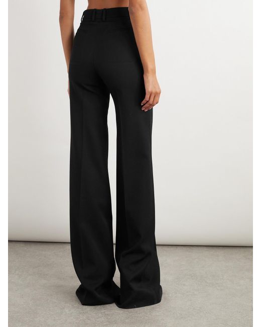 Chloé Black Wool Wide-Leg Pants