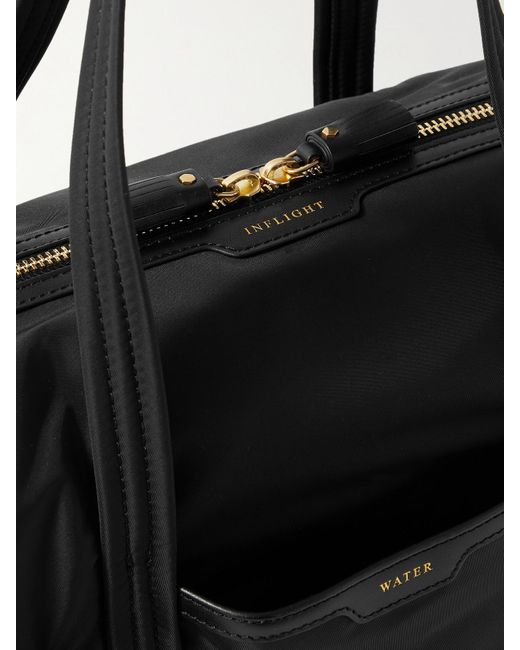 Anya Hindmarch Black Inflight Leather-Trimmed Econyl Weekend Bag
