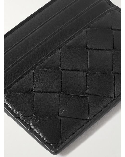 Bottega Veneta Black Intrecciato Leather Cardholder