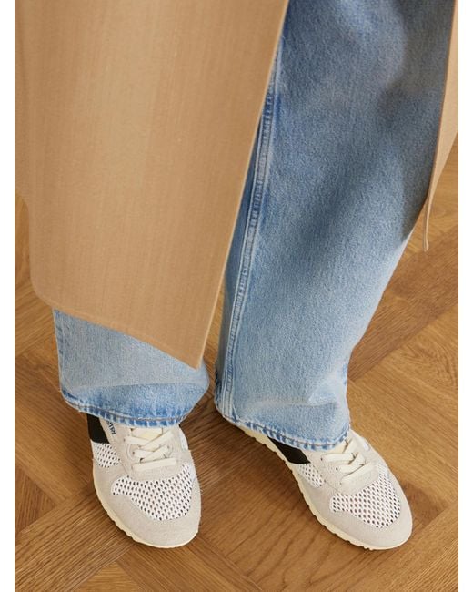 Autry Natural Windspin Knit And Suede Sneakers