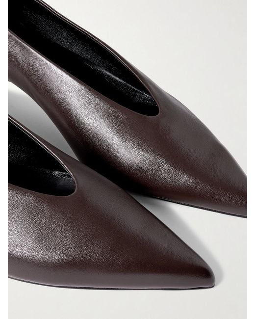 Aeyde Brown Clara Leather Pumps