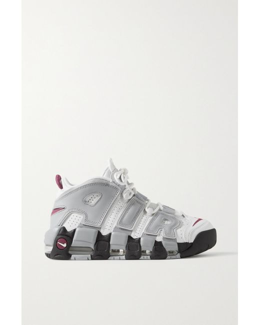 Nike Air More Uptempo Leather High-top Trainers in White | Lyst Canada