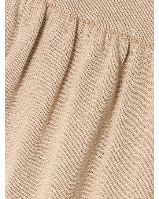 Altuzarra Natural Xander Mulberry Silk And Cotton-Blend Tapered Pants