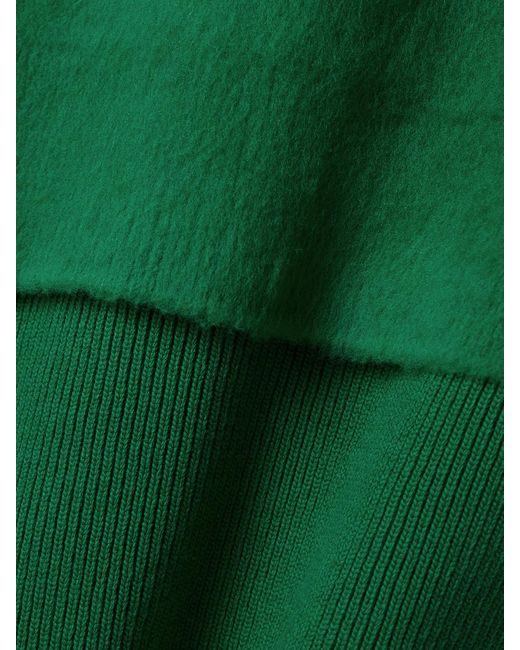 Rabanne Green Chain-Embellished Brushed-Wool Sweater
