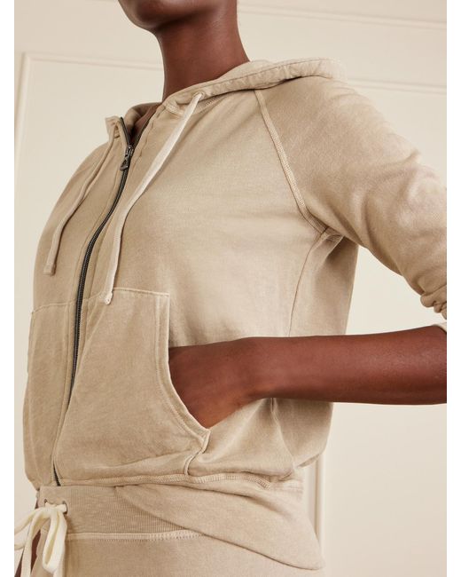 James Perse Natural French Cotton-Terry Hoodie