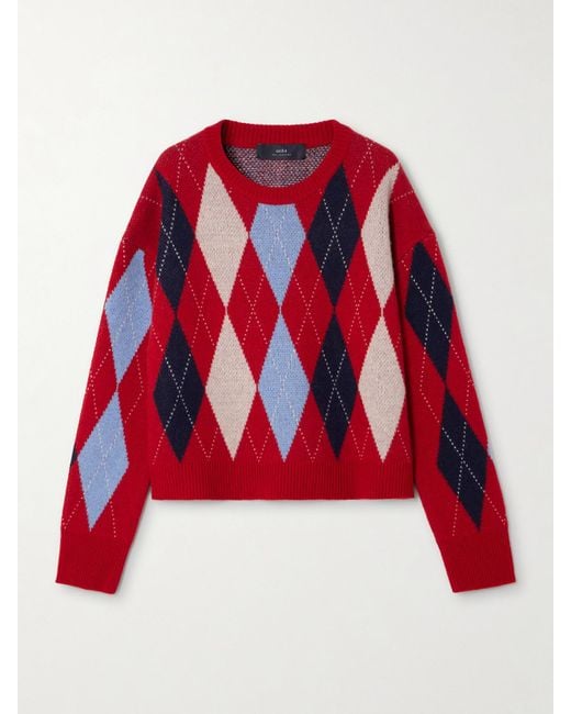 Pull En Cachemire À Motif Jacquard Chapman arch4 en coloris Red