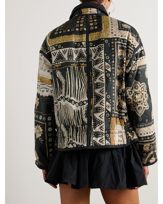 Isabel Marant Black Granger Padded Printed Shell Jacket