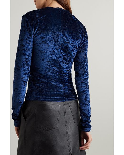 FRAME Blue Oberteil Aus Samt