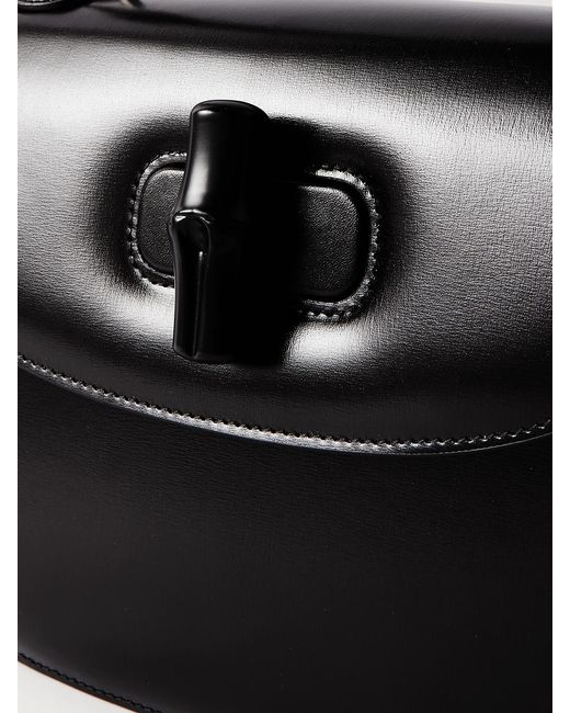 Gucci Black Bamboo 1947 Small Leather Tote