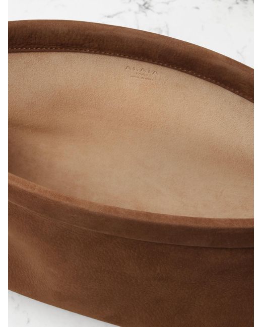 Alaïa Brown Click Medium Nubuck Shoulder Bag