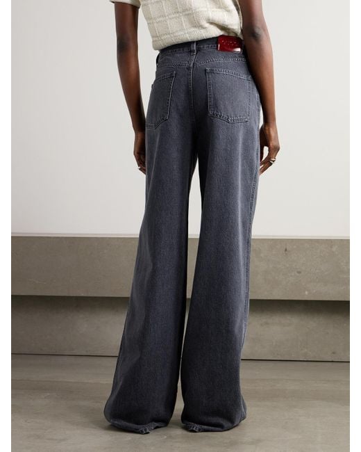 Gucci Blue Tief Sitzende Jeans Mit Weitem Bein