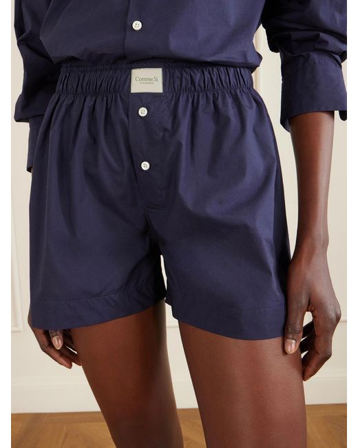 Comme Si Red Quartetto Set Of Four Cotton-Poplin Shorts