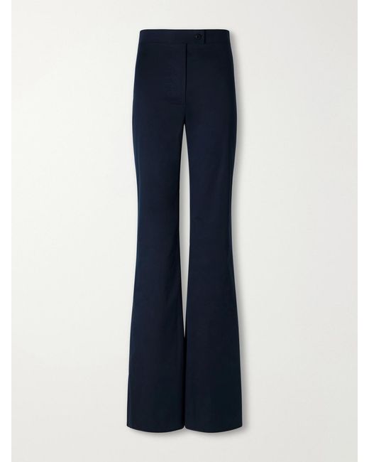 Giuliva Heritage Blue Laura Cotton-Blend Straight-Leg Pants