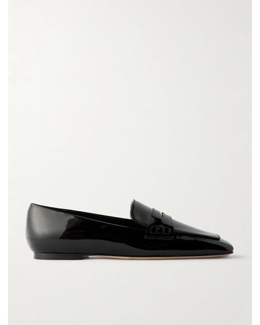 Aeyde Black Tom Loafers Aus Lackleder