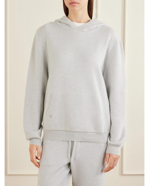 God's True Cashmere White Cashmere Hoodie