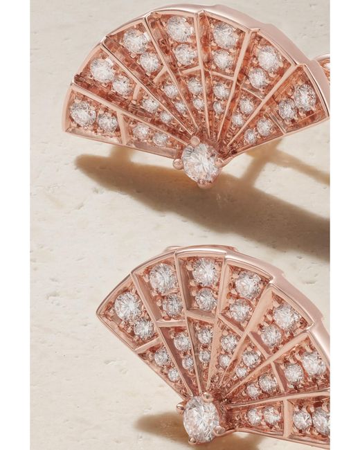 Garrard Pink Fanfare Symphony 18-Karat Rose Diamond Earrings