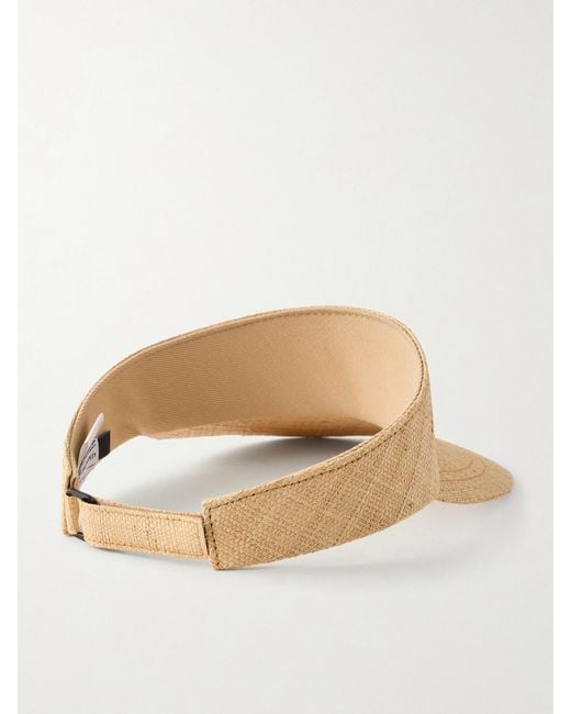 Ruslan Baginskiy Natural Embroidered Straw Visor