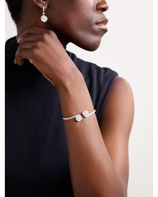 David Morris Natural Frozen Kiss 18-Karat Diamond Bangle