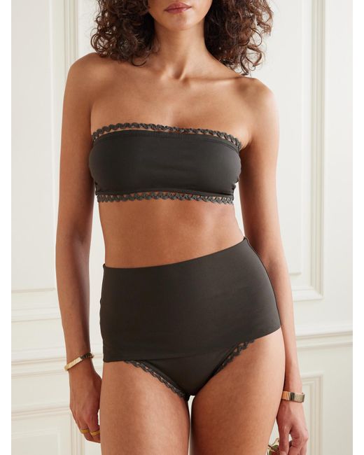 Eres Gray Fever Hit Ric Rac-Trimmed Bikini Briefs