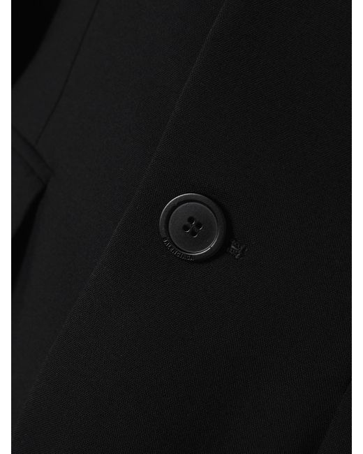 Balenciaga Black Soft Hourglass Cotton Blazer