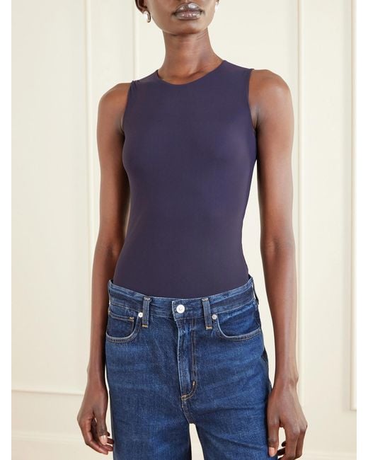Jil Sander Blue Stretch-Jersey Bodysuit