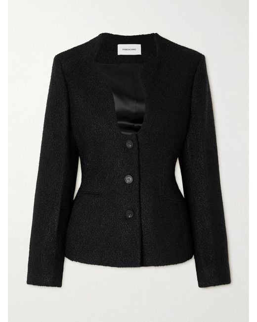 Ferragamo Black Bouclé Jacket