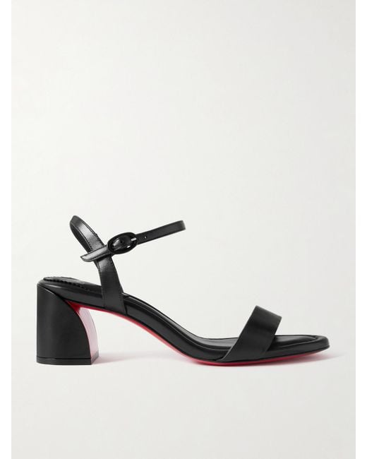 Christian Louboutin Black Miss Jane 55 Leather Sandals