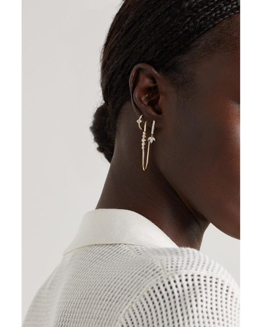 Jacquie Aiche Natural 14-Karat Diamond Single Hoop Earring