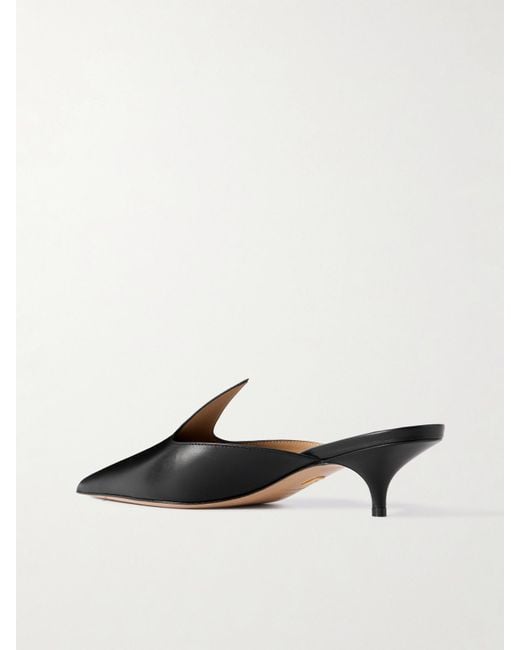 Ferragamo Black Dorye Leather Mules
