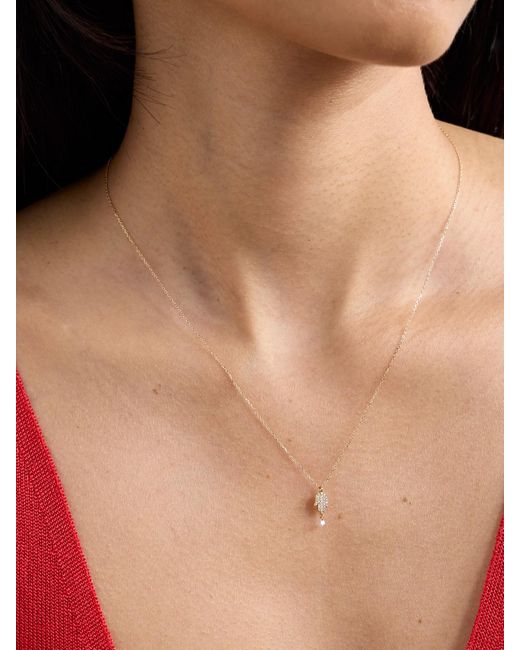 PERSÉE Natural Hand Of Fatima Kette Aus 18 Karat Mit Diamanten