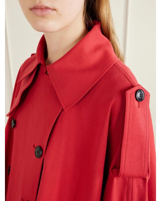 Rohe Red Cotton-Gabardine Coat