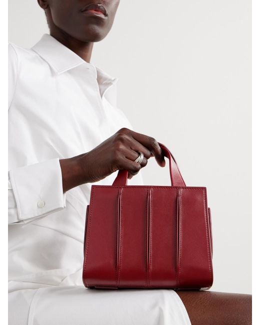 Sac À Main En Cuir À Plis Whitney Bag 3 Micro Max Mara en coloris Red