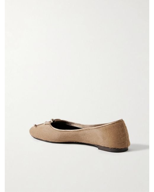 Khaite Natural Charlotte Calf Hair Ballet Flats