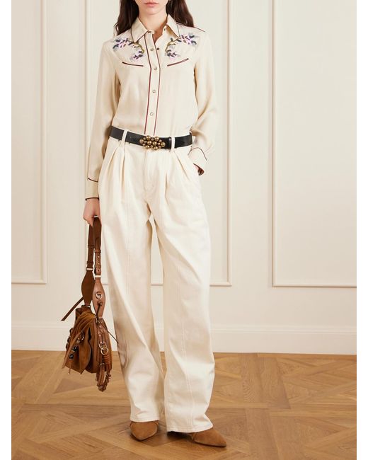 Isabel Marant Brown Bolton Tasseled Leather-Trimmed Suede Shoulder Bag