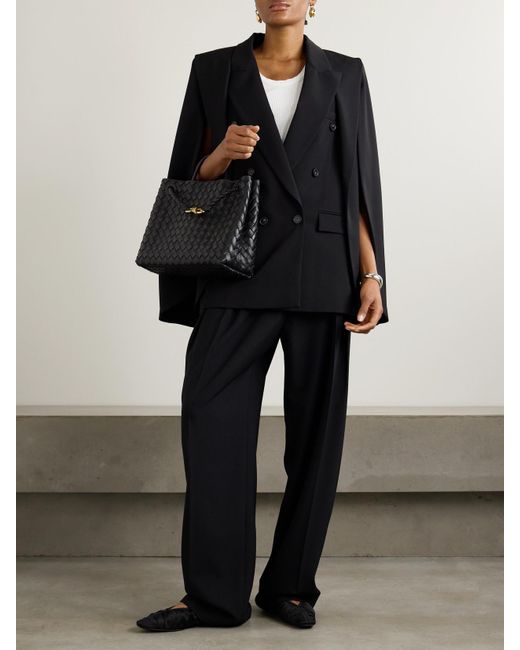 Stella McCartney Black Cape-Effect Wool-Blend Twill Blazer