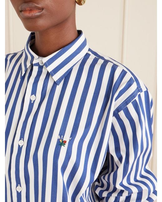 Aimé Leon Dore Blue Striped Cotton-Poplin Shirt