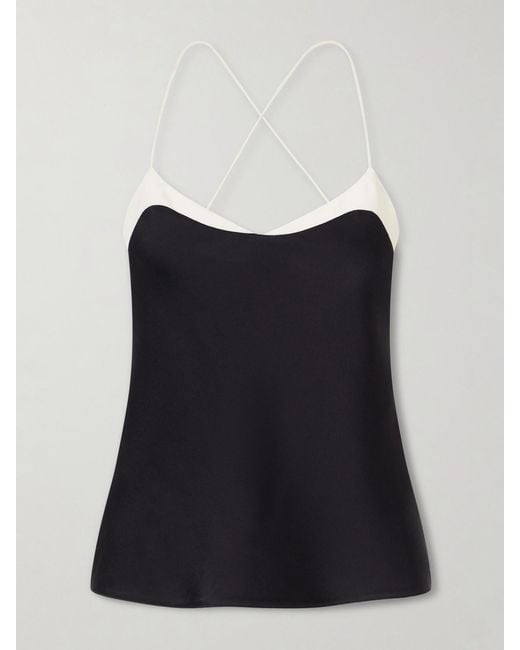 Tom Ford Black Two-Tone Satin Camisole