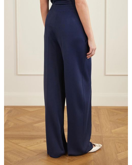 Lanvin Blue Knitted Wide-Leg Pants