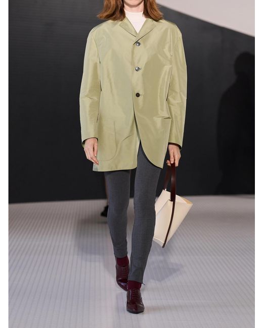 Jil Sander Green Oversized Shell Jacket