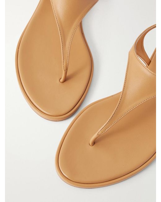 Aeyde Natural Raine Leather Thong Sandals