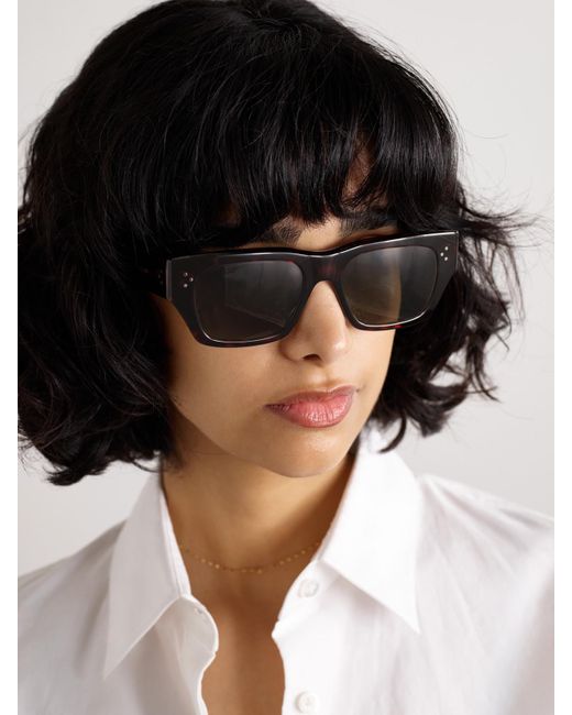 Céline Blue Square-Frame Acetate Sunglasses