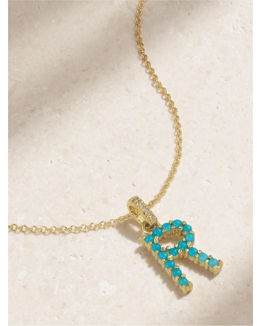 Jennifer Meyer Natural Initial 18-Karat Diamond Necklace
