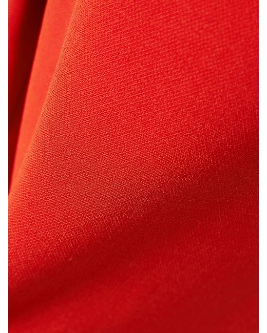 Veronica Beard Red Tonelli Crepe Wide-Leg Pants