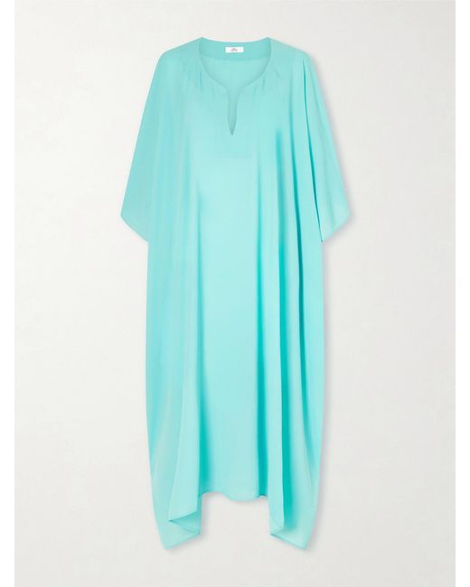 SARA CRISTINA Blue Georgette Kaftan