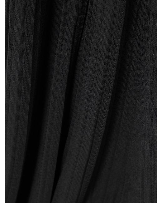 Joseph Black Cutout Ribbed-Knit Maxi Dress