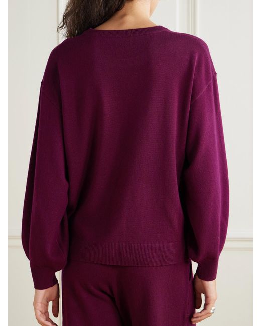 Eres Purple Colorama Famous Wool And Cashmere-Blend Sweater
