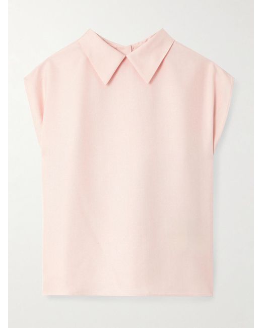 Loro Piana Pink Janice Silk-Mikado Shirt